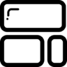 设计, 结构, 形, 按钮, 概要 图标
