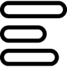 文字的左对齐, 概述的按钮 图标