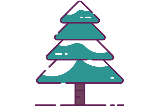 snowy, christmas, tree Icon