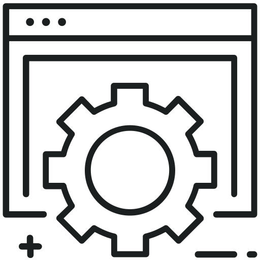 Icône cog, web, options, préférences