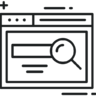 放大, search, 酒吧, 屏幕, web 图标