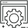 Cog, web, options, web, preferences, web, setting, webpage Icon