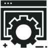 Cog, web, options, preferences, setting, webpage Icon