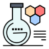 Chemie, laboratorium, onderwijs Pictogram