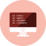 Кодирование и HTML, настольные, монитор, компьютер значок
