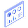 Browser, window, stats, charts, graphics, statistics Icon