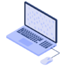 Laptop, code, computer Icon