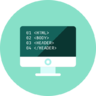 Кодирование, HTML-код, экран, компьютер значок