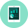 ícone Tablet Gráfico, , gráficos, analytics, análise de gráficos
