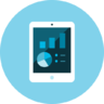 ícone Tablet Gráfico, , gráficos, analytics, análise de gráficos
