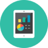 ícone Tablet Gráfico, , gráficos, análise de dados, analytics