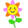 Icona Fiore, smile, natura, viso, emoji, emoticon