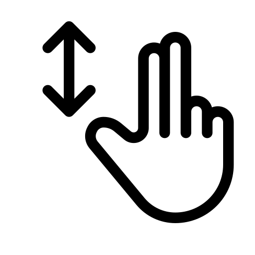 滚动, v, 两个 图标