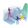 ícone Dados, Trabalho, cartas, analytics, análise