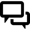 Rechthoekige, dialoog, bellen, chatten, gesprek Pictogram