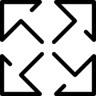 Uitbreiden, pijlen Pictogram