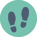 Icône empreintes de chaussures