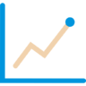 ícone O gráfico de, vendas, aumento, info, bares, estatísticas