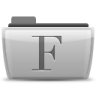 ícone Fontes, pasta