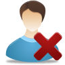 ícone Apagar, apagar, excluir usuarios, excluir, do sexo masculino, usuario, cliente do sexo masculino