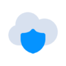 Terug, naar boven, cloud, data, internet, veilig, veiligheid, schild Pictogram