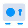 Vak, business, finance, geld, bescherming, veilig, veiligheid Pictogram