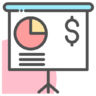 Analysis, analytics, conference, presentation Icon