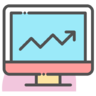 Analytics, graph, online, statistics Icon