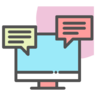 Bubble, chat, communication, interaction, online, chat Icon