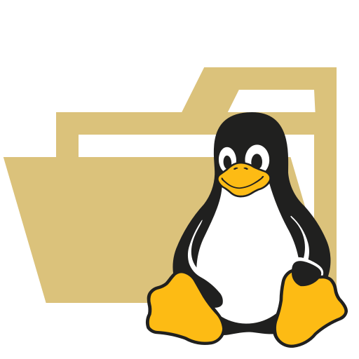 フォルダー, タイプ, linux, 開 アイコン