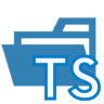 ícone Pasta, tipo, typescript, aberto