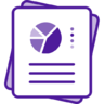 Pie, Chart, Paper, notes, document Icon