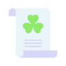 St, Patricks, Day, document, Clover, Irish, Ireland Icon