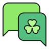 St, Patricks, Day, chat, Clover, Irish, Ireland Icon