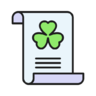 St, Patricks, Day, document, Clover, Irish, Ireland Icon