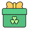 St, Patricks, Day, Present, Clover, Irish, Ireland Icon