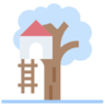 树, 馆, 酒店, 建筑, home 图标
