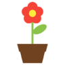 Icona Primavera, pianta, fiore, foglie, giardino, natura, pot