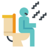Icône Diarrhée, constipation, malade, irritabilité, de l