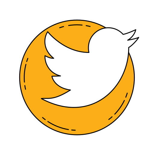 สัญญลักษณ์, สีส้ม, Twetter ไอคอน