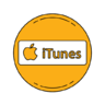 Icono Logo, naranja, itunes, apple