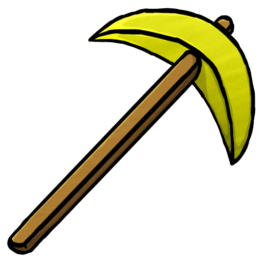 Gold, Spitzhacke Symbol