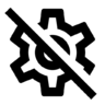 Cog, off, outline Icon