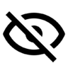 Eye, off, outline Icon