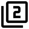 Numeric, box, multiple, outline Icon