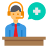 ícone Support, Call, Center, Help, Informações, Clientes, Serviços