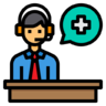 ícone Support, Call, Center, Help, Informações, Clientes, Serviços