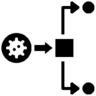Icône Indirectes, transmission, diffusion, agent pathogène ou de la maladie, coronavirus