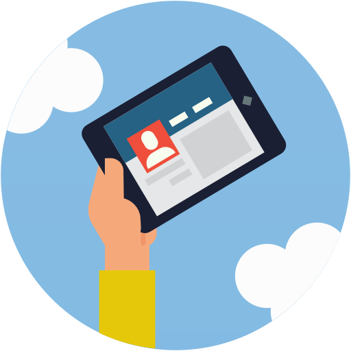 ícone tablet, informações