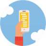 ícone Smartphone, telefone, bate-papo